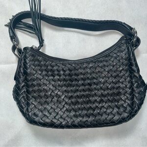 Diane Gail leather shoulder bag with silver tone metal accents